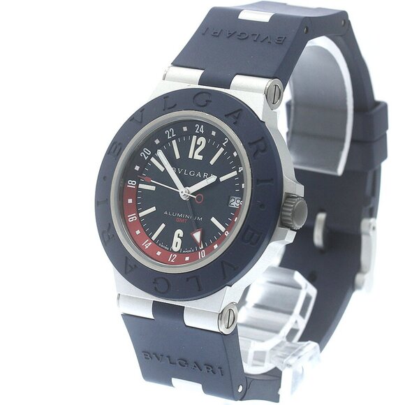 BVLGARI Aluminum BB40ATGMT GMT Navy Dial Automatic Men's Watch_883704 - Picture 3 of 7